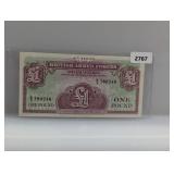 British Forces One Pound Voucher