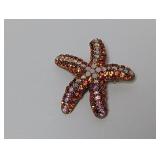 Gold Tone Starfish Brooch