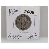 1929 90% Silv Liberty Quarter