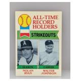 1979 Topps Baseball Nolan Ryan/Walter Johnson HOF