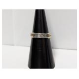 14K/.925 Sterl CZ Band Sz 6