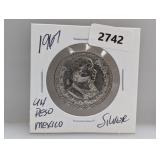 1967 Silv Mexico Un Peso