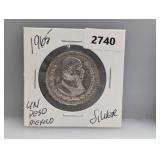 1965 Silv Mexico Un Peso