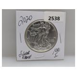 2020 1oz .999 Silv Eagle $1 Dollar
