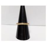 Gold Tone Clear Stone Band Sz 8
