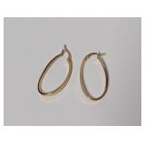 Vermeil/.925 Sterl Twisted Hoop Earrings