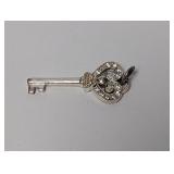 .925 Sterl CZ Key Charm/Pendant