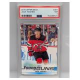2018 UD Jack Hughes Young Guns PSA 7