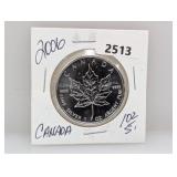 2006 1oz .999 Silv Canada Maple Leaf $5