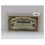 United Cigar Stores Co 1 Certificate