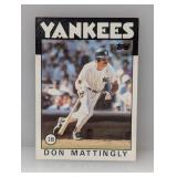 1986 TOPPS DON MATTINGLY NEW YORK YANKEES Stains