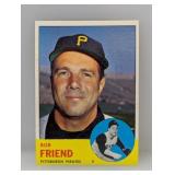 1963 Topps #450 Bob Friend Pirates C/E/S