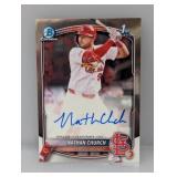 2025 Bowman Chrome Prospect Nathan Church 1st Auto