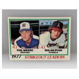 1978 Nolan Ryan Phil Niekro Topps SO Ldrs Corner