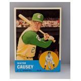 1963 Topps #539 - Wayne Causey "Athletics" Corne