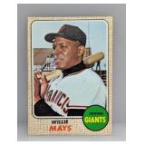 1968 Topps Baseball Willie Mays HOF 50 Indents