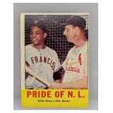 1963 Topps Mays/Musial Pride Of The N.L. HOF C/E