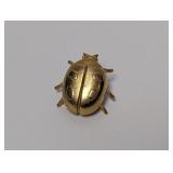 Gold Tone Lady Bug Lapel Pin