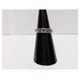 .925 Sterl Purple Stone Ring Sz 5