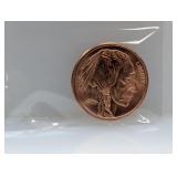 1oz .999 Copper Buffalo Round
