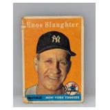 1958 Topps #142 Enos Slaughter Card HOF Damaged