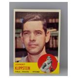1963 Topps Johnny Klippstein Phillies Hi # Series