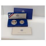1986 90% Silv US Liberty Comm Two Coin Set