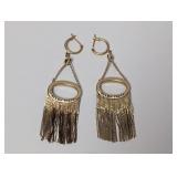 Gold Tone Ellen Tracy Dangle Earrings