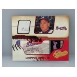 2002 Fleer Chipper Jones Ripped Jersey Au Relic