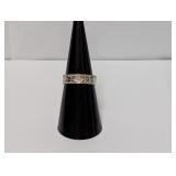 .925 Sterl Flower Design Band Sz 7