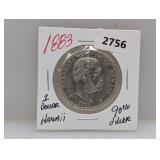 1883 90% Silv Hawaii $1 Dollar