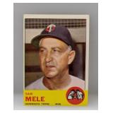 1963 Topps #531 Sam Mele Twins Hi # Series C