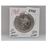 1968 72% Silv Mexico 25 Peso