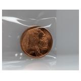 1oz .999 Copper Buffalo Round