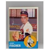 1963 Topps #554 - Hank Fisher "Braves" Hi # Seri