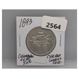 1893 90% Silv Columbian Expo Half $1