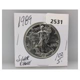 1989 1oz .999 Silv Eagle $1 Dollar