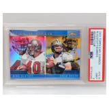2001 Topps Chrome Combos Alstott Brees Ref PSA 9