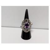 .925 Sterl Amethyst/Citrine Ring Size 7