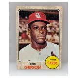 1968 Topps #100 Bob Gibson HOF Cardinals Surface