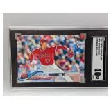 2018 Ohtani Topps RC Pitching Red Glove SGC 10