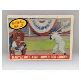 1959 Topps Mantle Homer Crown HOF Yankees Surface