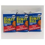(3) 1991 Fleer 52 Card Jumbo Basketball Packs