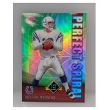 2001 Topps Chrome Manning #PS2 Perfect Spiral Ref