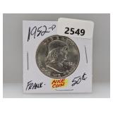 1952-D 90% Silv Franklin Half $1 Dollar