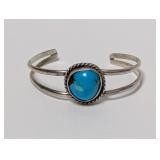 .925 Sterl Turquoise Cuff Bracelet 10.3g