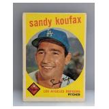 1959 Topps #163 Sandy Koufax HOF Dodgers Creases
