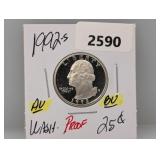 1992-S AU/BU PF Wash Quarter