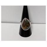 .925 Sterl Multicolored Bezel Ring Size 9