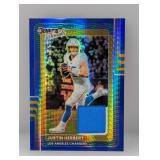 2026 Optic Threads Justin Herbert Relic Blue Prizm